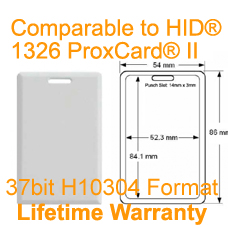Clamshell Proximity Card-37bit H10304 HID Prox II 1326